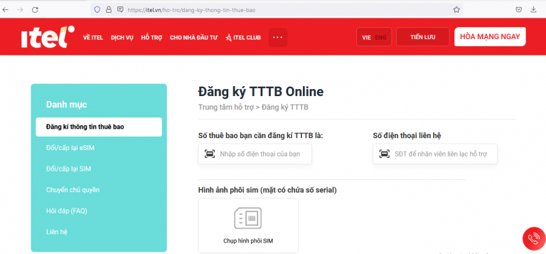4 cách cập nhật chính chủ sim Itel đơn giản