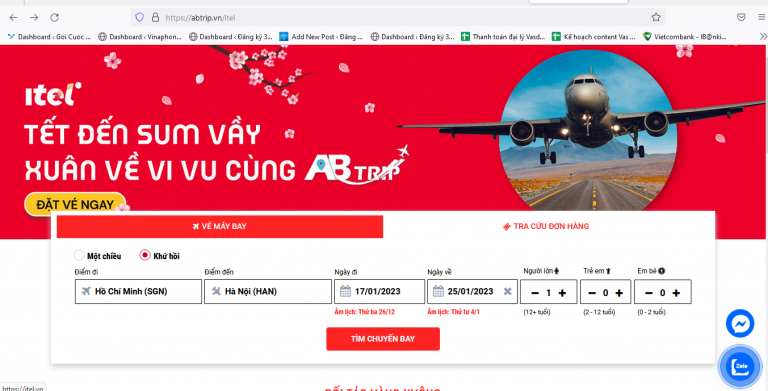 Đặt vé máy bay cùng Itel đón Tết sum vầy